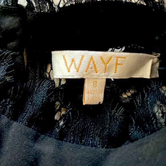 Wayf Black Lace Mock Neck Top - Picture 4 of 7